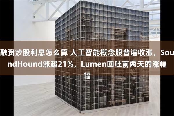 融资炒股利息怎么算 人工智能概念股普遍收涨，SoundHound涨超21%，Lumen回吐前两天的涨幅