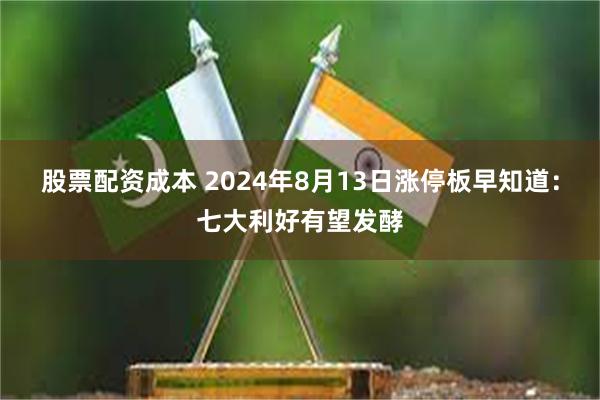 股票配资成本 2024年8月13日涨停板早知道：七大利好有望发酵