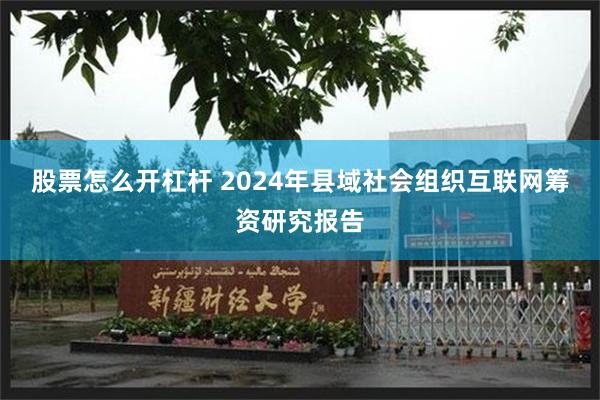 股票怎么开杠杆 2024年县域社会组织互联网筹资研究报告