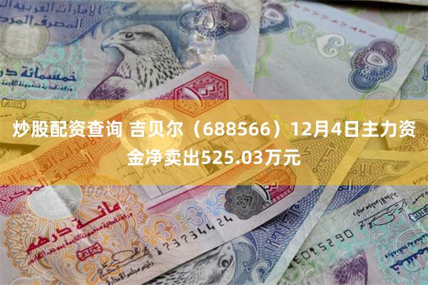 炒股配资查询 吉贝尔（688566）12月4日主力资金净卖出525.03万元