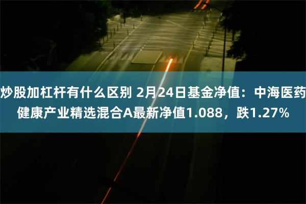 炒股加杠杆有什么区别 2月24日基金净值：中海医药健康产业精选混合A最新净值1.088，跌1.27%